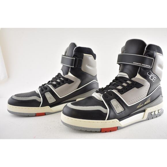 Louis Vuitton LV Trainer Sneaker Boot Black High Top Advanced Tech UK 8 US 9 10 - Picture 14 of 16